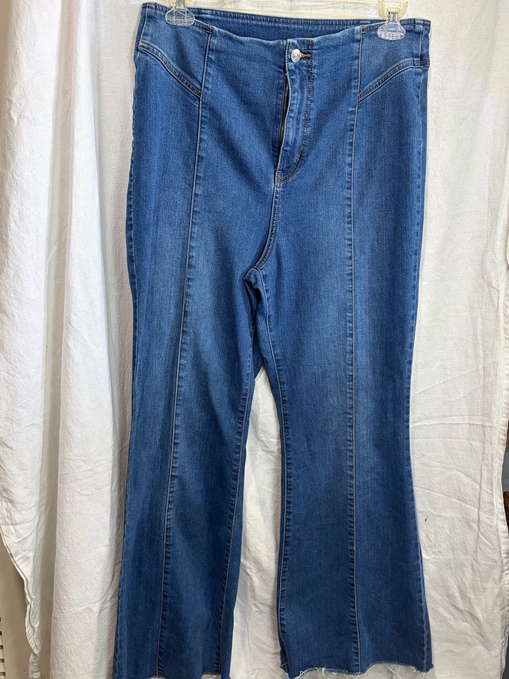 We The Free Mid-Rise Blue Flare Jeans
